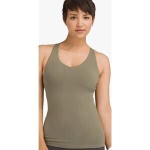 Prana Verana Tank, Size M, V Neck Strappy Back Yoga Top, Green‎
